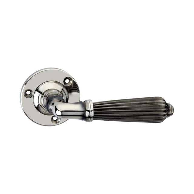 Spira Brass Door Furniture N/A / Aged Nickel / Door Handles on Rose Spira Brass - Regency Lever Door Handle Aged Nickel