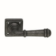 Spira Brass Door Furniture N/A / Pewter / Door Handles on Rose Spira Brass - Ribbed Lever on Square Rose Pewter