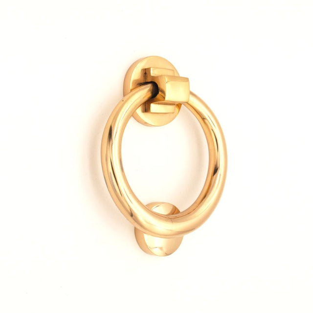 Spira Brass Door Furniture N/A / Polished Brass / Door Knockers Spira Brass - Ring Door Knocker 110mm Polished Brass