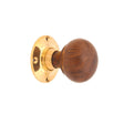 Spira Brass Door Furniture N/A / Polished Brass / Mortice/Rim Knobs Spira Brass - Rosewood Bun Rim/Mortice Door Knob Polished Brass