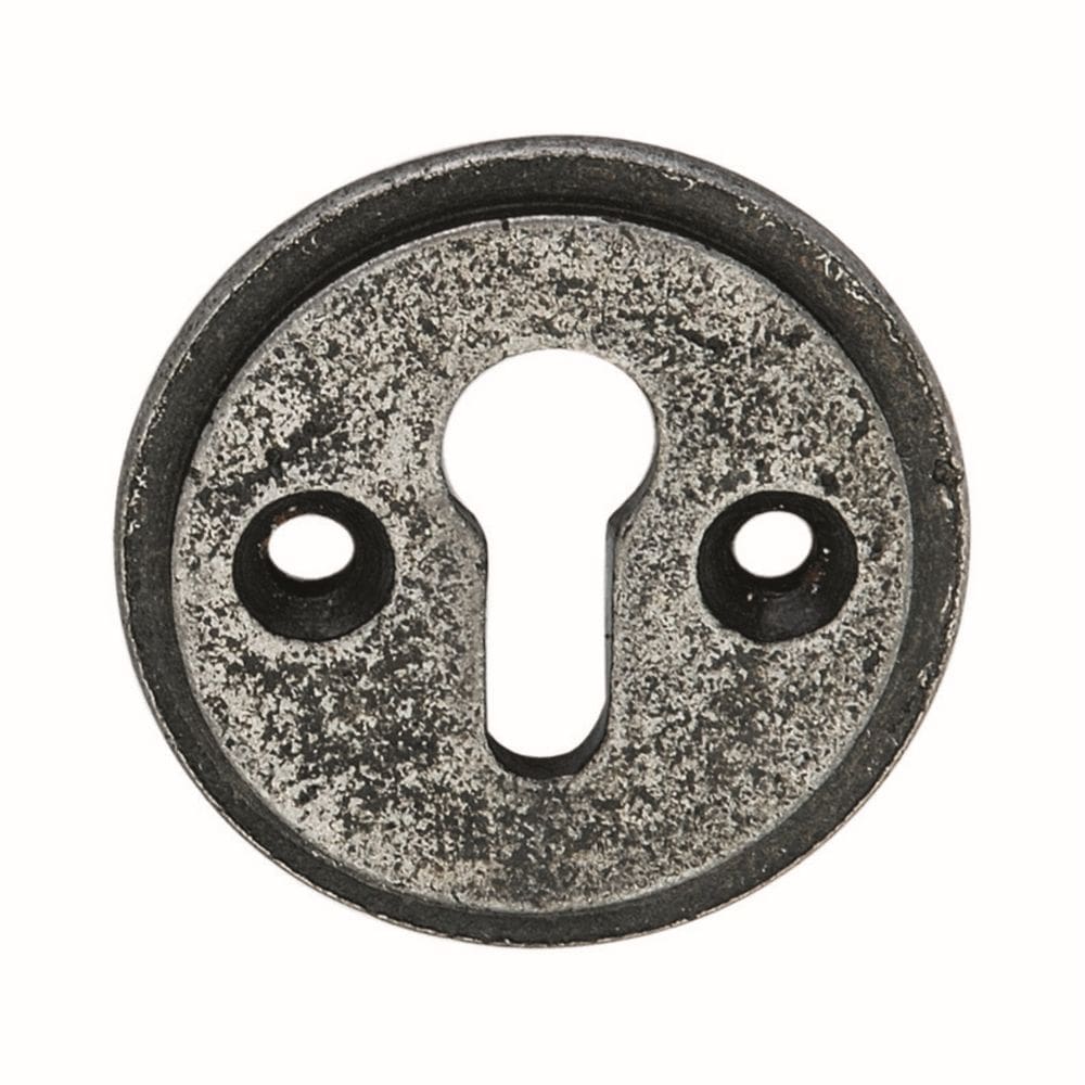 Spira Brass Door Furniture N/A / Pewter / Bathroom Turn & Release Spira Brass - Round EscutcheonPewter