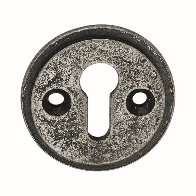 Spira Brass Door Furniture N/A / Pewter / Bathroom Turn & Release Spira Brass - Round EscutcheonPewter