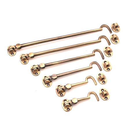Spira Brass Door Furniture N/A / Antique Brass / Cabin Hooks Spira Brass - Silent Cabin Hook 4" - 100mm Antique Brass