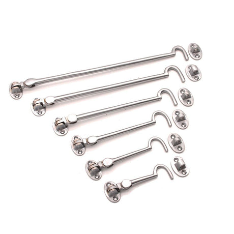 Spira Brass Door Furniture N/A / Satin Chrome / Cabin Hooks Spira Brass - Silent Cabin Hook 6" - 150mm Satin Chrome