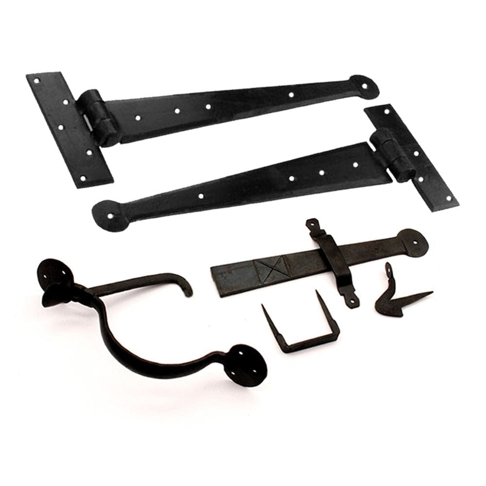 Spira Brass Door Furniture N/A / Beeswax / Door Hardware Kit Spira Brass - Standard Handforged Kit (12") - Penny End Beeswax