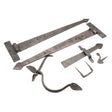 Spira Brass Door Furniture N/A / Pewter / Door Hardware Kit Spira Brass - Standard Handforged Kit (18") - Penny End Pewter