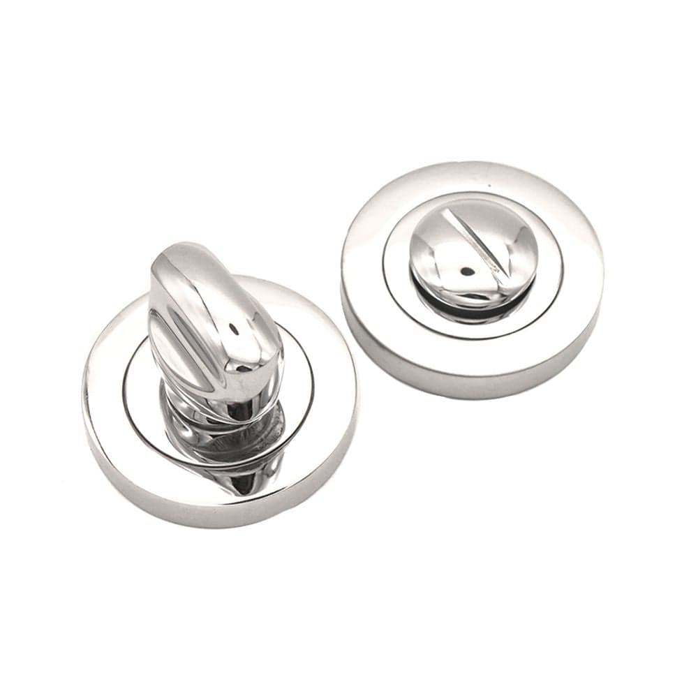 Spira Brass Door Furniture N/A / Polished Chrome / Bathroom Turn & Release Spira Brass - Standard Turn & Release Polished Chrome