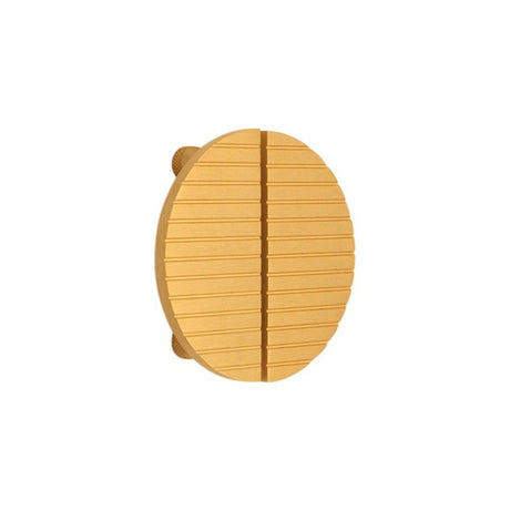 Spira Brass Cabinet Hardware N/A / Satin Brass / Cabinet Pull Handles Spira Brass - Striped Half Moon Door Handles Satin Brass Small