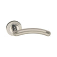 Spira Brass Door Furniture N/A / Satin Nickel / Door Handles on Rose Spira Brass - Taurus Lever Door Handle Satin Nickel