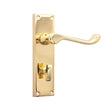 Spira Brass Door Furniture N/A / Polished Brass / Privacy Handles Spira Brass - Victorian Scroll Privacy Lever Handle 150mm Polished Brass