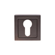 This is an image of a Eurospec - Square Escutcheons - Matt Black that is availble to order from Trade Door Handles in Kendal.