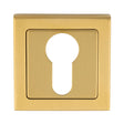 This is an image of a Carlisle Brass - Square Escutcheons - Satin PVD that is availble to order from Trade Door Handles in Kendal.