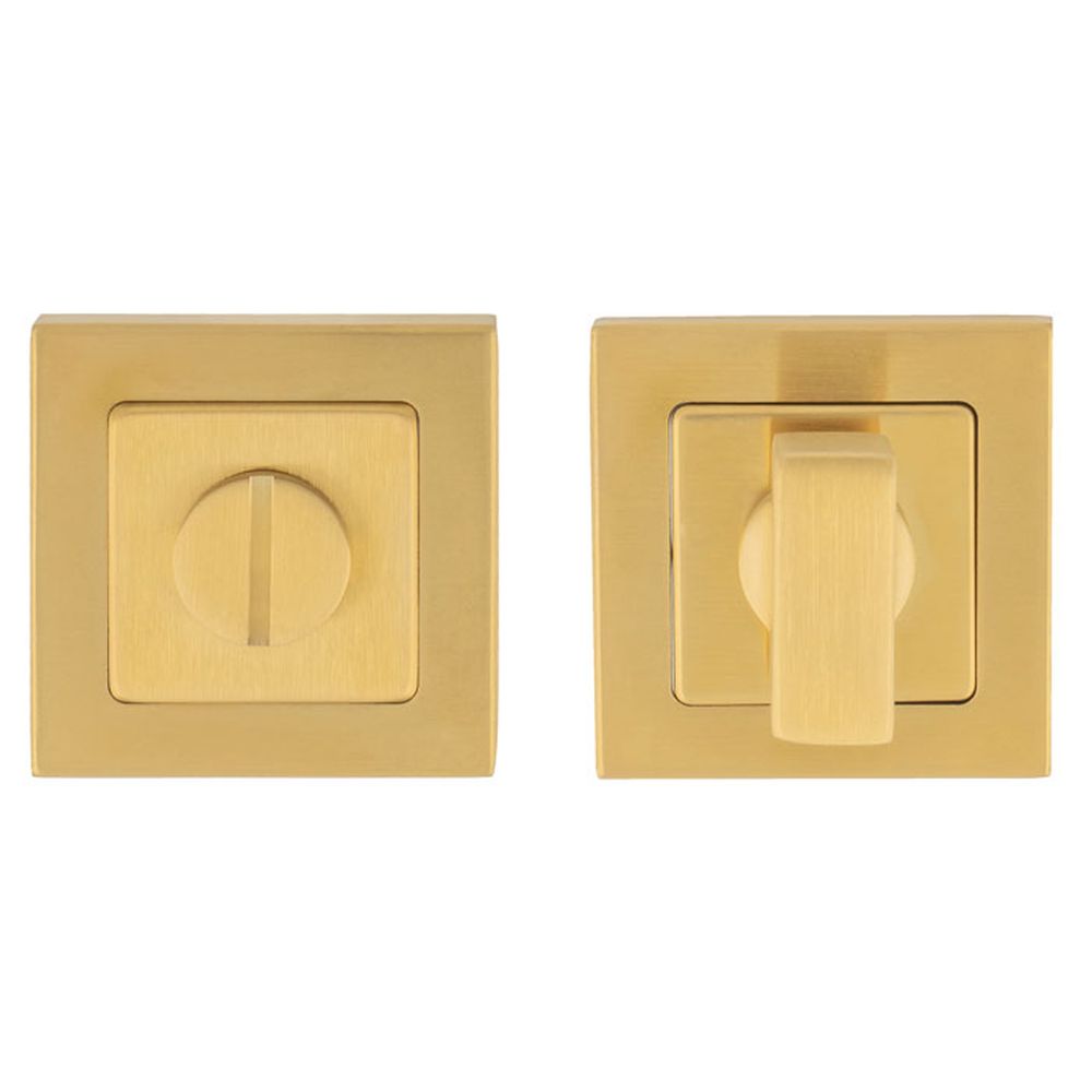 This is an image of a Carlisle Brass - Square Thumbturn and Release - Satin PVD that is availble to order from Trade Door Handles in Kendal.