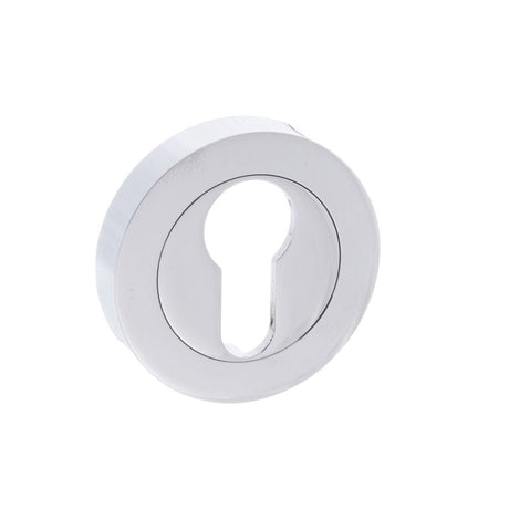 STATUS Door Furniture Polished Chrome / Euro Profile Escutcheons STATUS Euro Escutcheon on Round Rose - Polished Chrome