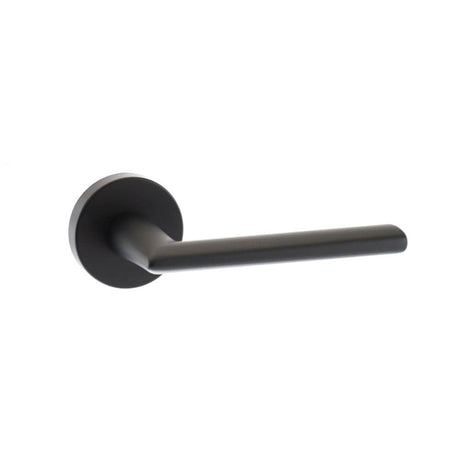 STATUS Door Furniture Matt Black / Round Rose STATUS Georgia Lever on Round Rose - Matt Black