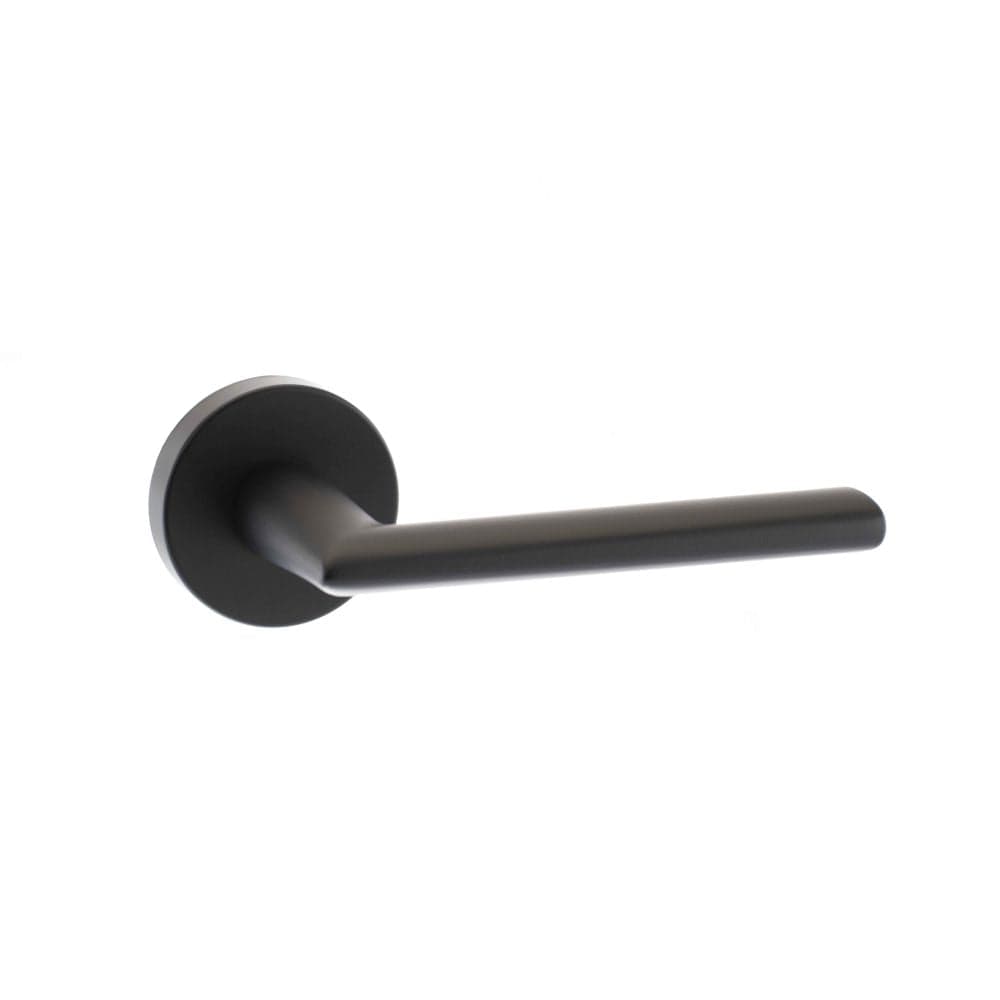 STATUS Door Furniture Matt Black / Round Rose STATUS Georgia Lever on Round Rose - Matt Black