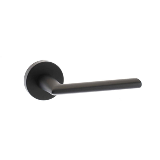 STATUS Door Furniture Matt Black / Round Rose STATUS Georgia Lever on Round Rose - Matt Black