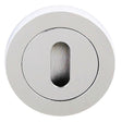 STATUS Door Furniture Polished Chrome / Mortice Key Profile Escutcheons STATUS Key Escutcheon on Round Rose - Polished Chrome