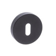 STATUS Door Furniture Matt Black / Mortice Key Profile Escutcheons STATUS Key Escutcheon on S4 Round Rose - Matt Black