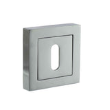 STATUS Door Furniture Polished Chrome / Mortice Key Profile Escutcheons STATUS Key Escutcheon on S4 Square Rose - Polished Chrome