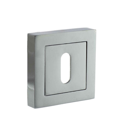 STATUS Door Furniture Polished Chrome / Mortice Key Profile Escutcheons STATUS Key Escutcheon on S4 Square Rose - Polished Chrome