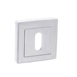 STATUS Door Furniture Polished Chrome / Mortice Key Profile Escutcheons STATUS Key Escutcheon on Square Rose - Polished Chrome