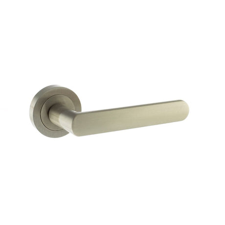 STATUS Door Furniture Satin Nickel / Round Rose STATUS Michigan Lever on Round Rose - Satin Nickel