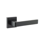 STATUS Door Furniture Matt Black / Square Rose STATUS Montana Designer Lever on S4 Square Rose - Matt Black