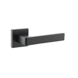 STATUS Door Furniture Matt Black / Square Rose STATUS Montana Designer Lever on S4 Square Rose - Matt Black