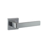 STATUS Door Furniture Satin Chrome / Square Rose STATUS Montana Designer Lever on S4 Square Rose - Satin Chrome