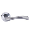 STATUS Door Furniture Satin Chrome / Round Rose STATUS Texas Lever on Round Rose - Satin Chrome