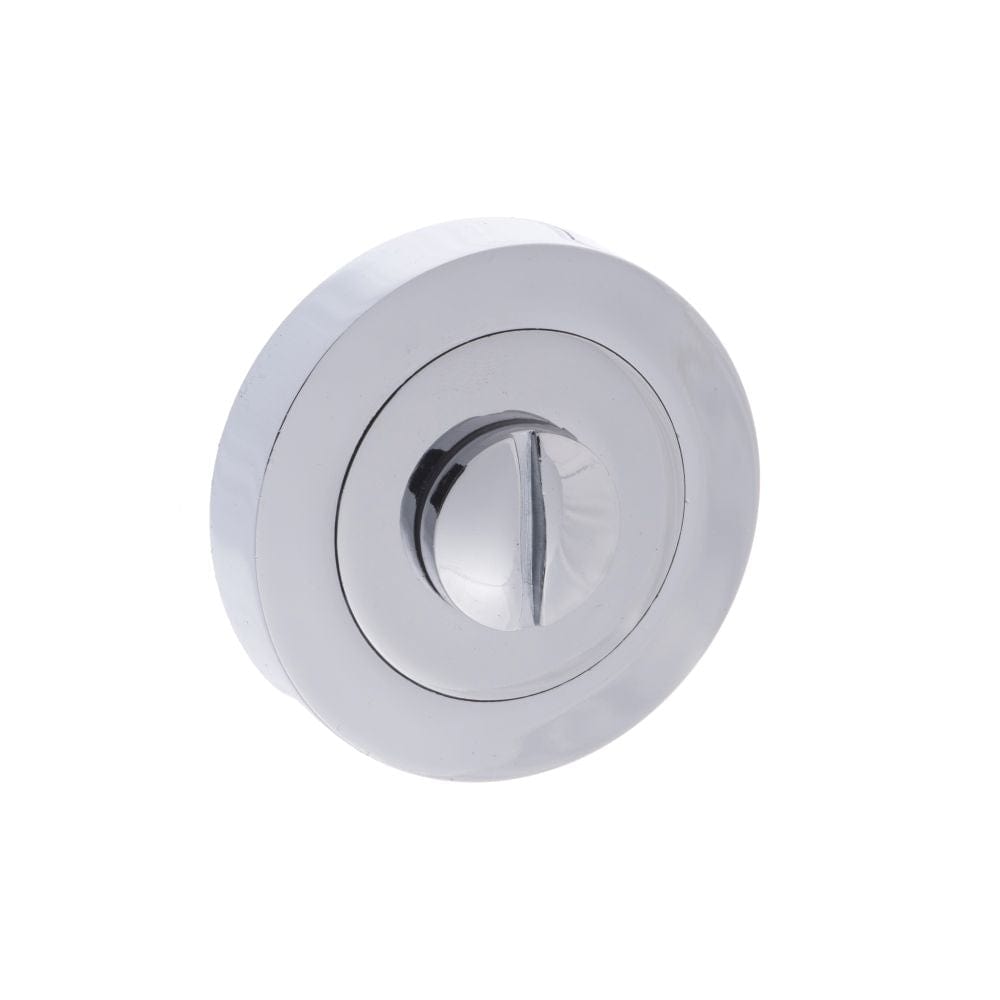STATUS Door Furniture Polished Chrome / No STATUS WC Turn and Release on Round Rose - Polished Chrome