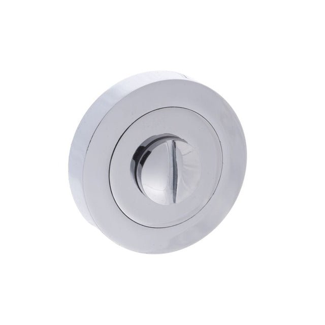 STATUS Door Furniture Polished Chrome / No STATUS WC Turn and Release on Round Rose - Polished Chrome
