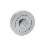 STATUS Door Furniture Satin Chrome / No STATUS WC Turn and Release on Round Rose - Satin Chrome