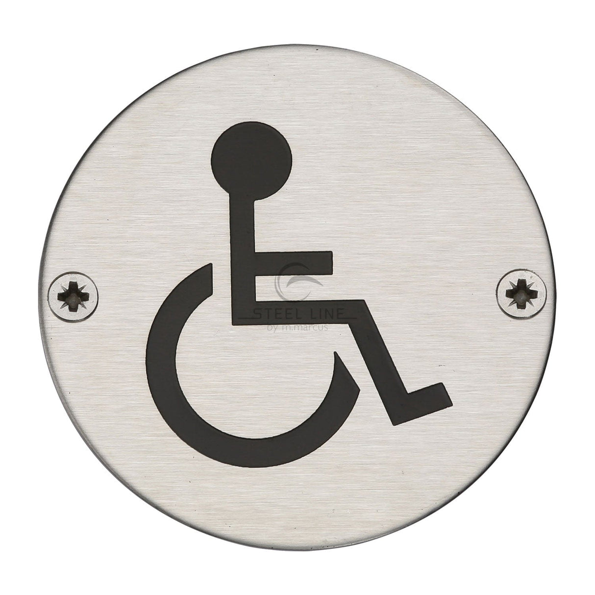 Steel Line Door Furniture Satin Stainless Steel / Signs Steel Line Disabled Symbol Satin Stainless Steel finish