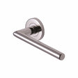 Steel Line Door Furniture Polished Stainless Steel / Round Rose Steel Line Door Handle Lever Latch on Round Rose Tubular Design Polished Stainless Steel finish