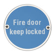 Steel Line Door Furniture Satin Stainless Steel / Signs Steel Line Fire Door Keep Locked Engraving Satin Stainless Steel finish