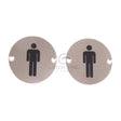 Steel Line Door Furniture Satin Stainless Steel / Signs Steel Line Male Symbol Satin Stainless Steel finish