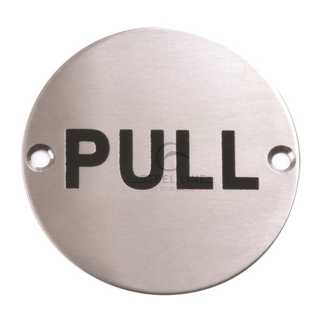 Steel Line Door Furniture Satin Stainless Steel / Signs Steel Line Pull Engraving Satin Stainless Steel finish