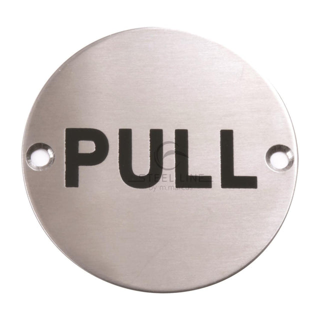 Steel Line Door Furniture Satin Stainless Steel / Signs Steel Line Pull Engraving Satin Stainless Steel finish