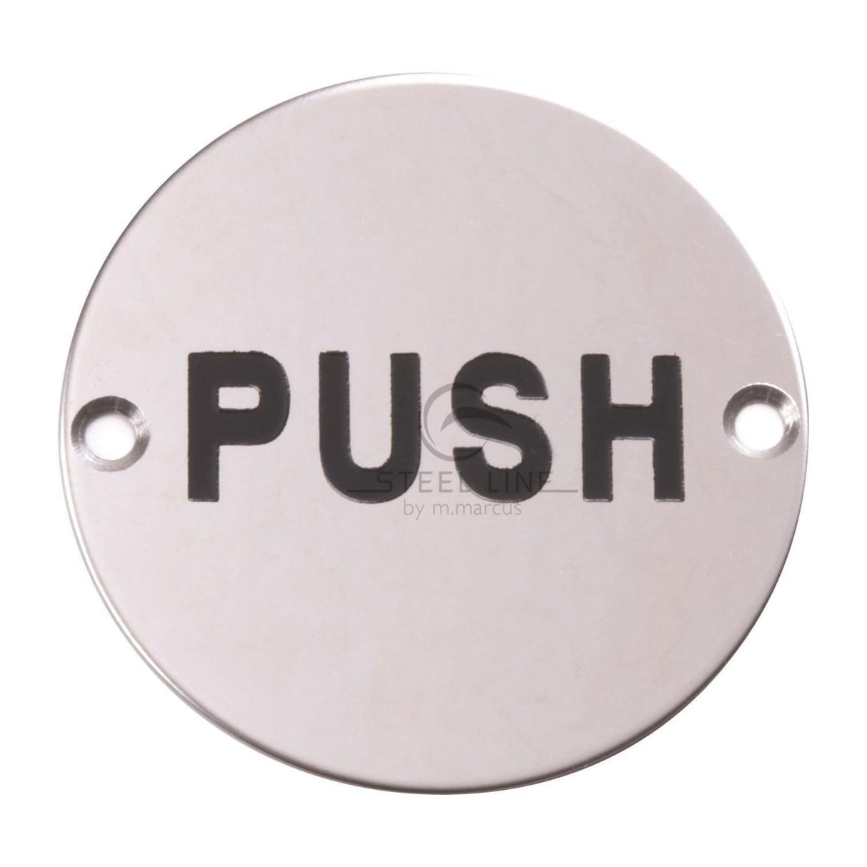 Steel Line Door Furniture Polished Stainless Steel / Signs Steel Line Push Evgraving Polished Stainless Steel finish