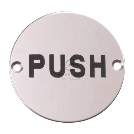 Steel Line Door Furniture Polished Stainless Steel / Signs Steel Line Push Evgraving Polished Stainless Steel finish
