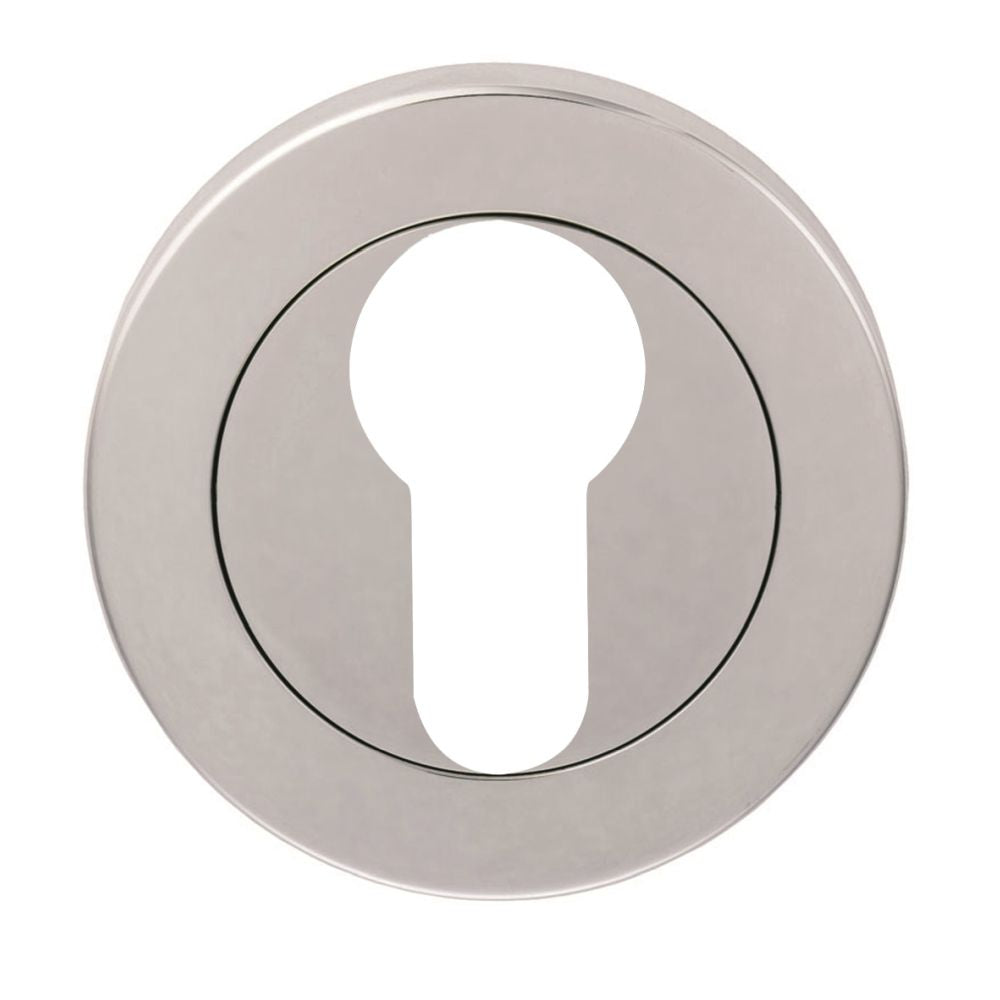 This is an image of a Eurospec - Steelworx 316 Escutcheon Euro - Satin Stainless Steel that is availble to order from Trade Door Handles in Kendal.