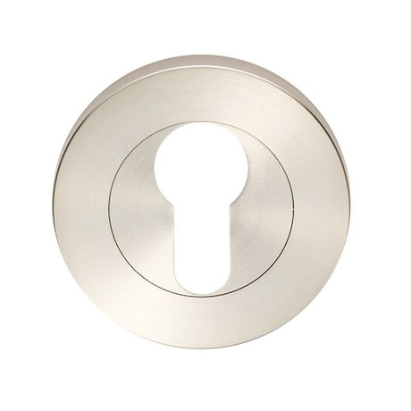 This is an image of a Eurospec - Grade 316 Euro Profile Escutcheon - Satin Stainless Steel that is availble to order from Trade Door Handles in Kendal.