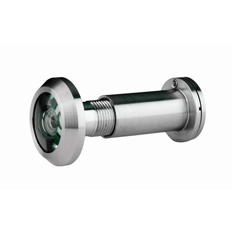 This is an image of a Eurospec - Door Viewer 180 degree with crystal lens - Satin Stainless Steel that is availble to order from Trade Door Handles in Kendal.