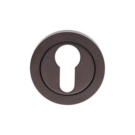 This is an image of a Eurospec - Steelworx SWL Escutcheon - Matt Black that is availble to order from Trade Door Handles in Kendal.