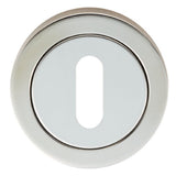 This is an image of a Eurospec - Steelworx SWL Escutcheon - Bright Stainless Steel that is availble to order from Trade Door Handles in Kendal.