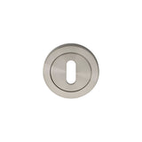 This is an image of a Eurospec - Steelworx SWL Escutcheon - Satin Stainless Steel that is availble to order from Trade Door Handles in Kendal.