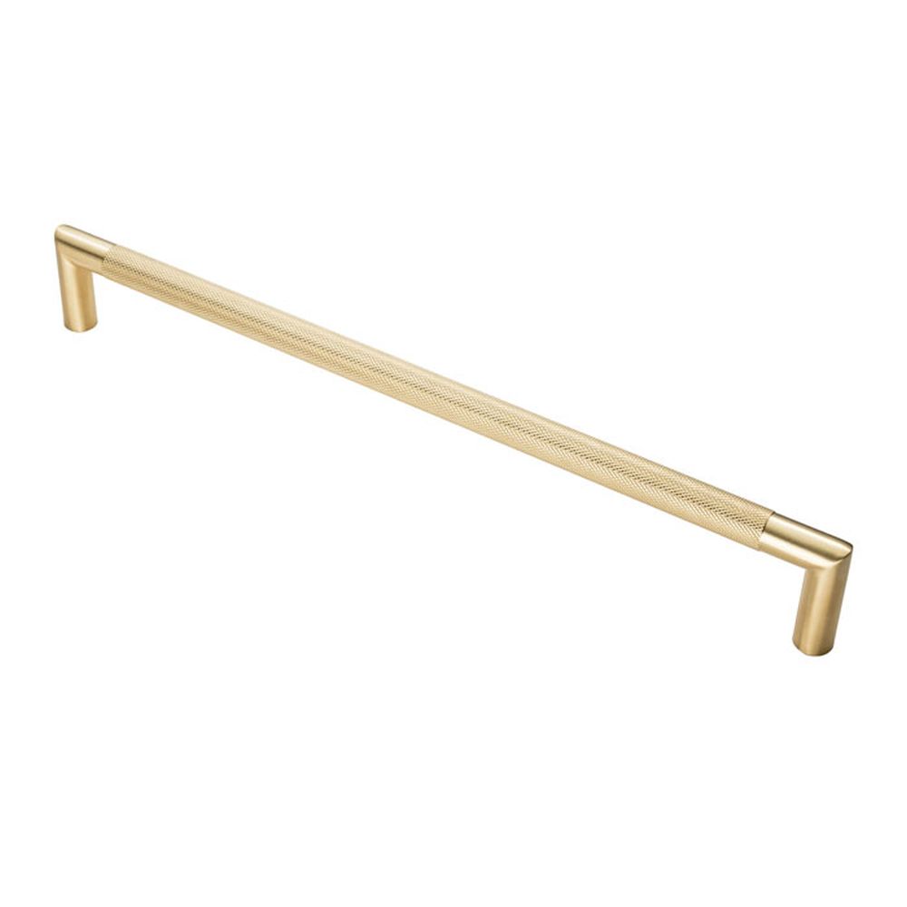 This is an image of a Eurospec - Mitred Knurled Pull Handle - Satin PVD that is availble to order from Trade Door Handles in Kendal.