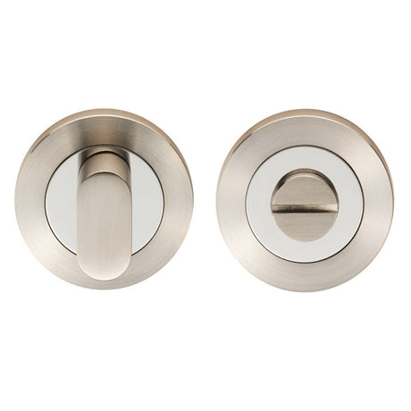 High quality image of Eurospec - Steelworx SWL Thumbturn - Bright/Satin Stainless Steel | Sku. swt1016duo | Trade Door Handles, Kendal.